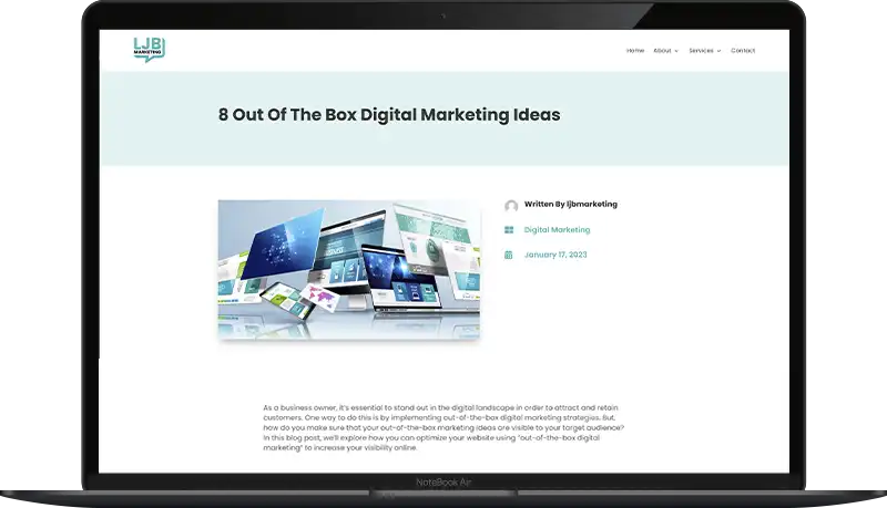 Digital Marketing Consultation Ideas On Computer Screen