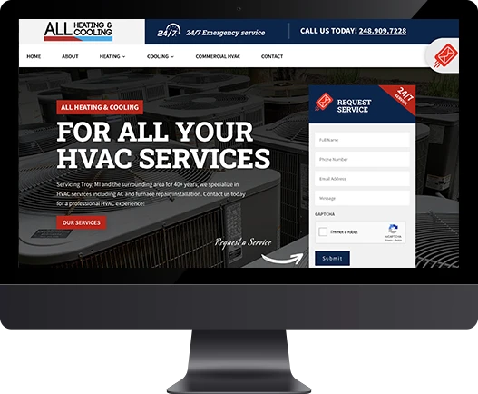 website design for a local Troy Mi business