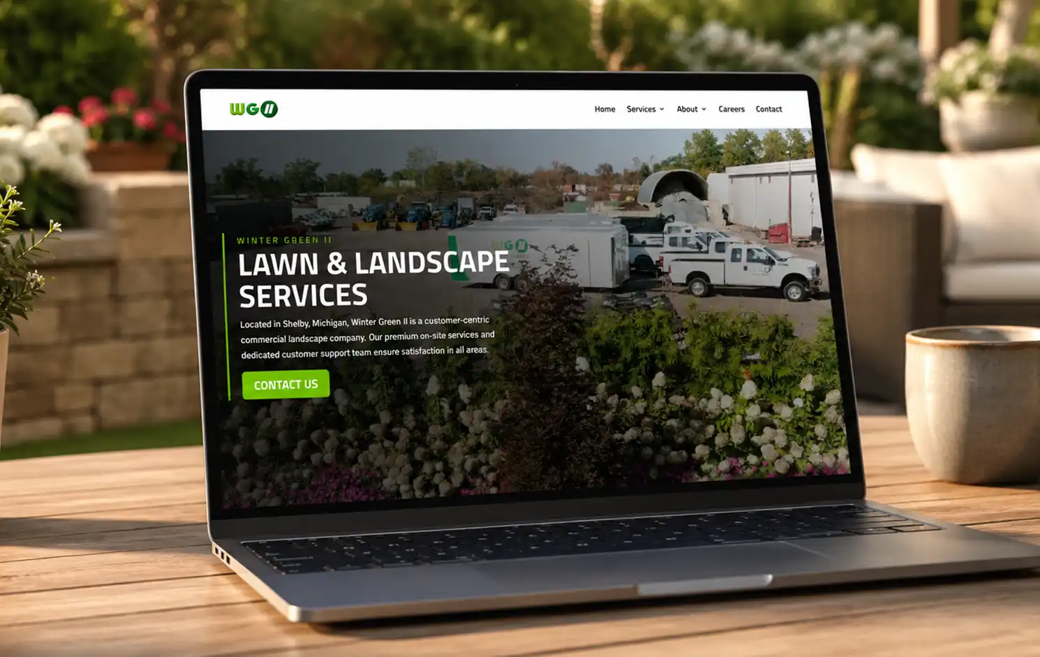 Local contractor website design by LJB Marketing Agency