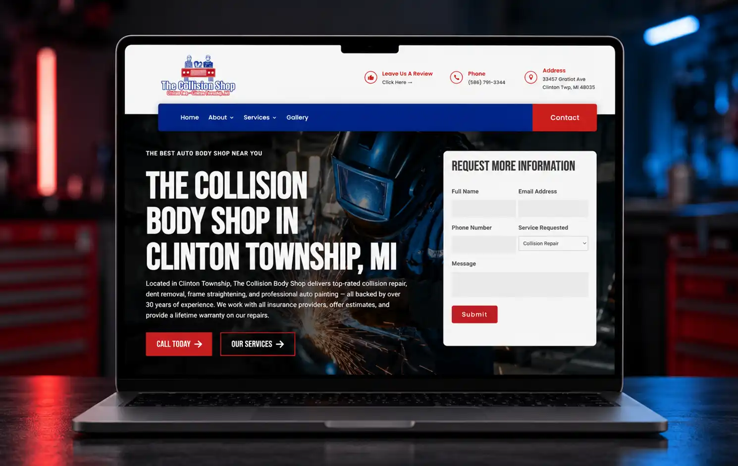 Restaurant website design by LJB Marketing Agency