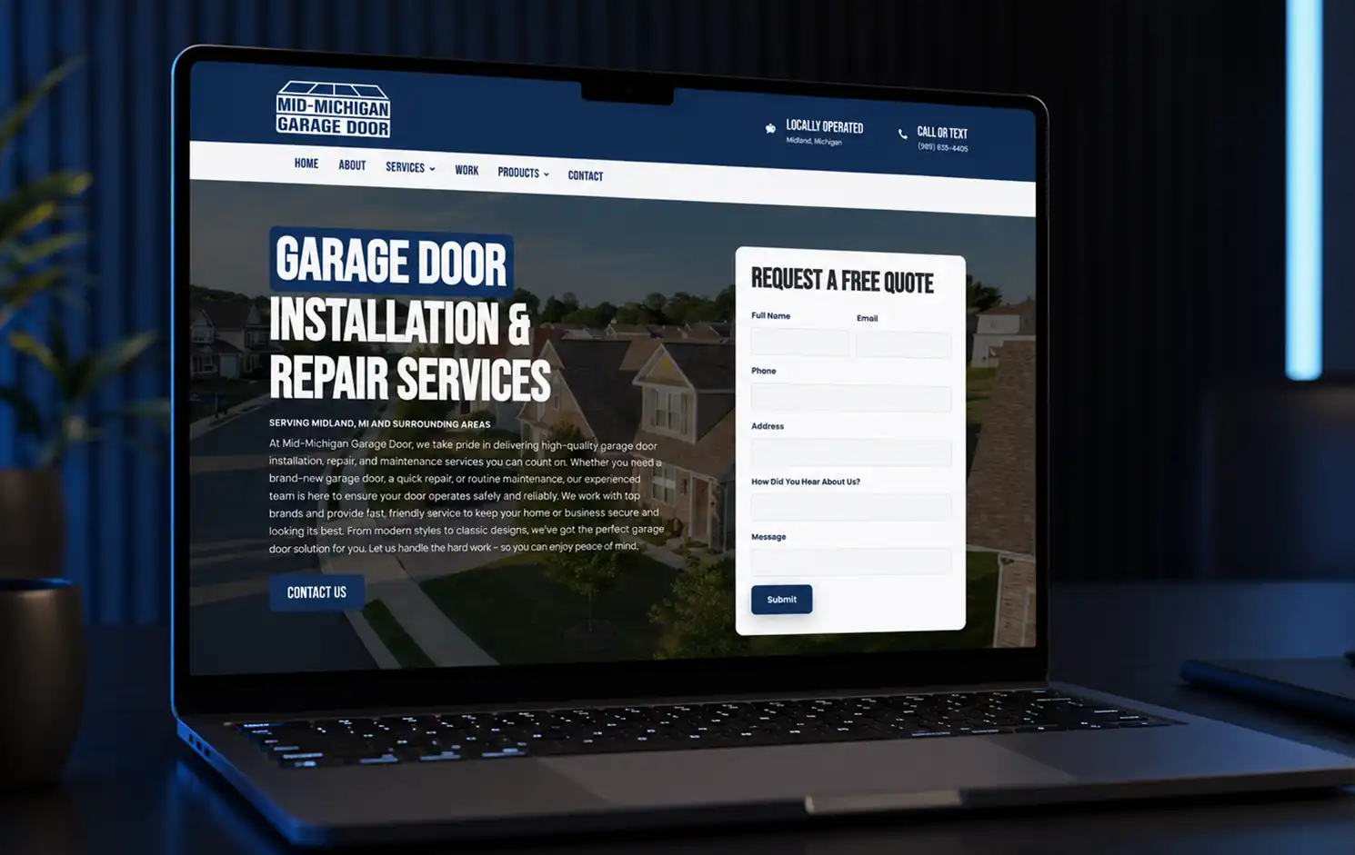 Local business website design by LJB Marketing Agency