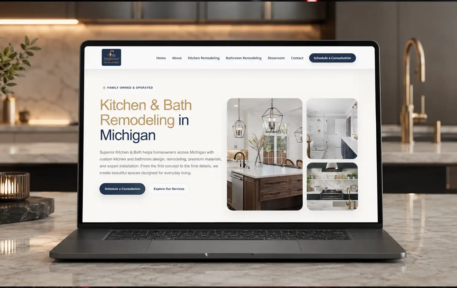 Michigan business website by LJB Marketing Agency